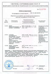 Приложение к сертификату соответствия, стр. 2